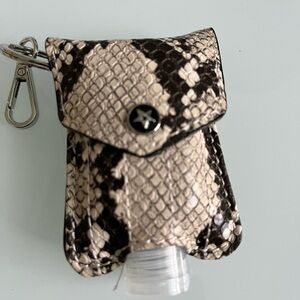 JUJUBE Snake Print Hand Sanitizer/Lotion Holder with Refillable Bottle!